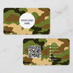 Forest Camo - Fullständigt Anpassade och djärv des Visitkort