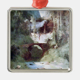 Forest Canyon (från Carl Blechen) Julgransprydnad Metall