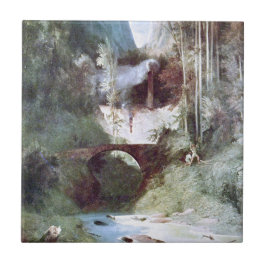 Forest Canyon (från Carl Blechen) Kakelplatta