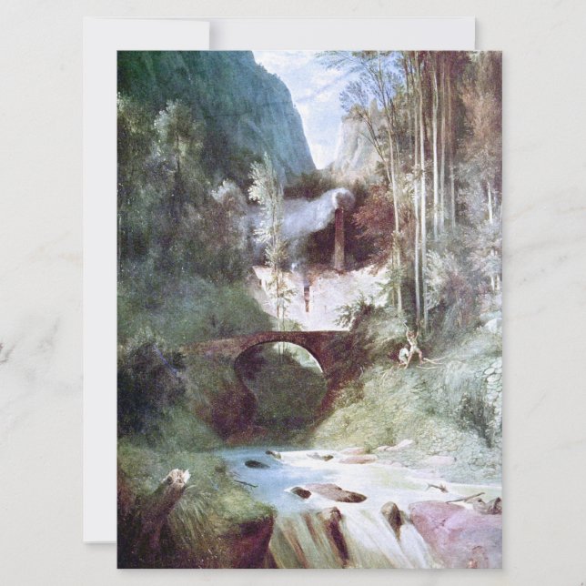 Forest Canyon (från Carl Blechen) Kort (Framsida)