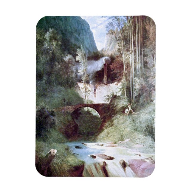 Forest Canyon (från Carl Blechen) Magnet (Vertikal)