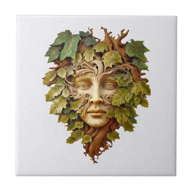 Forest Carving Ceramic Tile Kakelplatta (Framsidan)