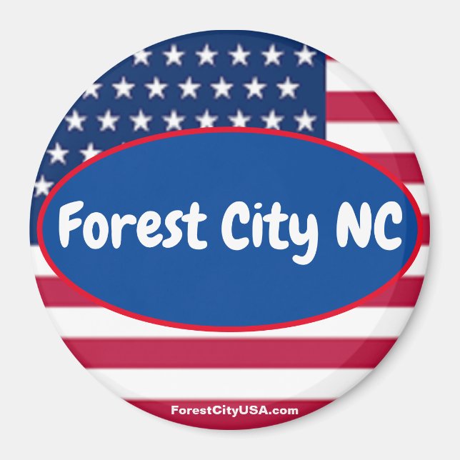 Forest City NC Patriotic Magnet (Framsidan)