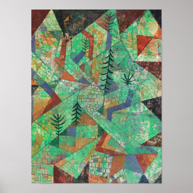 Forest-Construction av Paul Klee Poster (Framsidan)