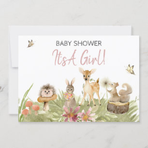 *~* Forest Cute Woodland Animal Baby Shower Inbjudningar