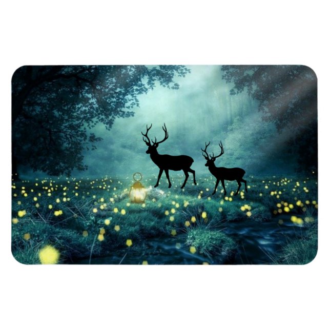 Forest Elk Flexible Photo Magnet (Horisontell)