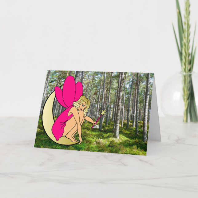 Forest Fairy Dam Greeting Card Kort (Framsida)