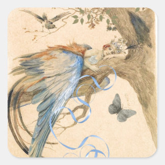 Forest Fairy Fyrkantigt Klistermärke