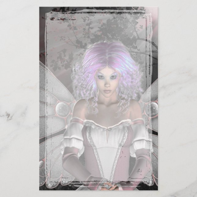 Forest Fairy Gothic Stationery Brevpapper (Framsida)