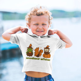 Forest Familiar Friends - Whimsical Halloween Wood T Shirt