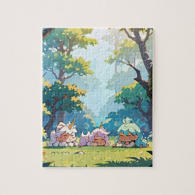 Forest Fantasy Girl Puzzle Pussel (Vertikal)