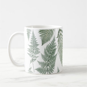 Forest Fern Fronds Vintage Greenery Botanical Kaffemugg