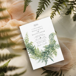 Forest Fern Mountain Woodland Chic Elegant bröllop Inbjudningar