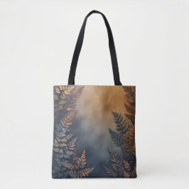 Forest Fern Watercolor Tote Tygkasse