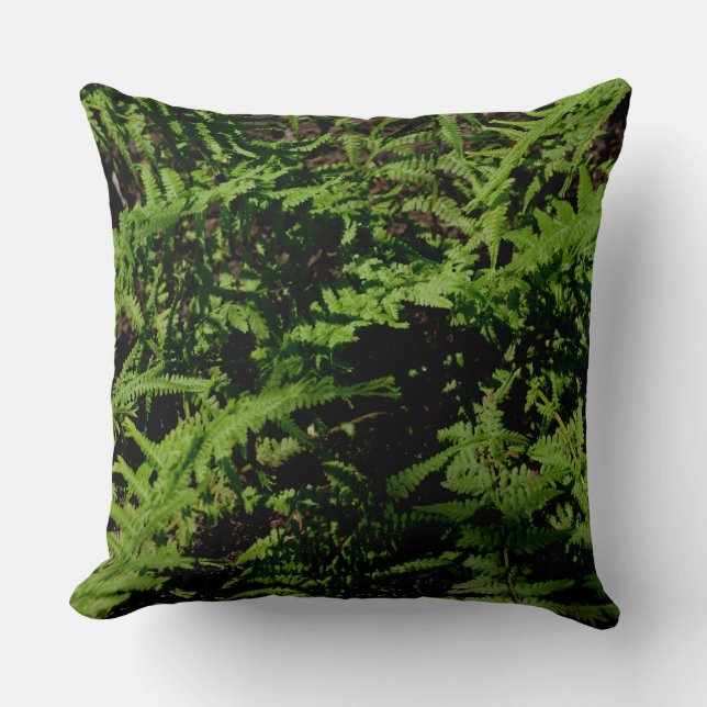 Forest Ferns rustic boho greenery Kudde (Framsida)