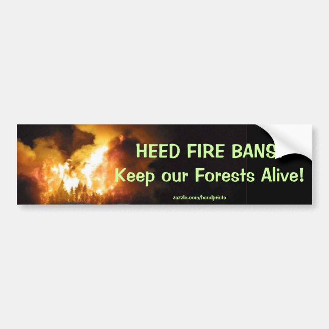 Forest Fire Bumper Sticker Bildekal (Framsidan)