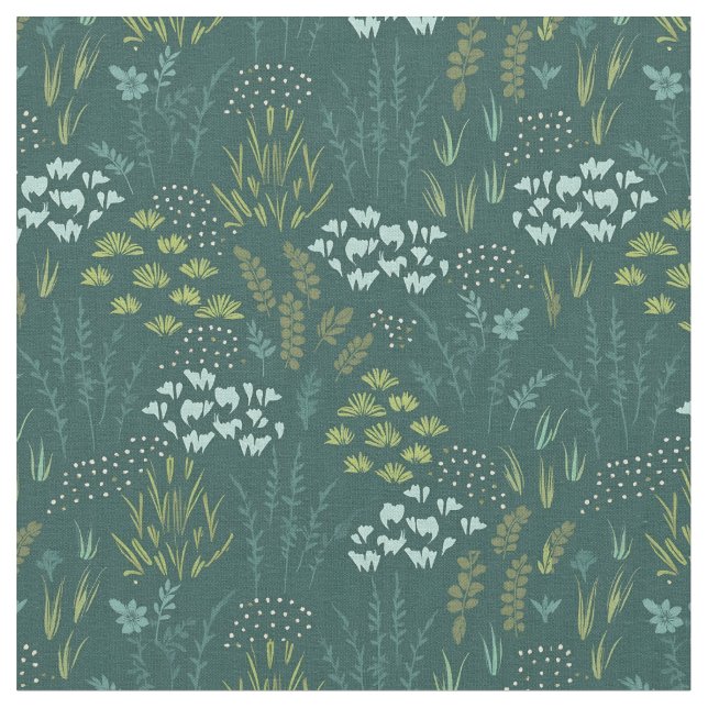 Forest Floral Tyg (Närbild)