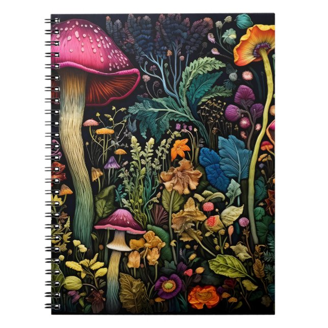 Forest Forager Mushroom Notebook & Journal Anteckningsbok (Framsidan)