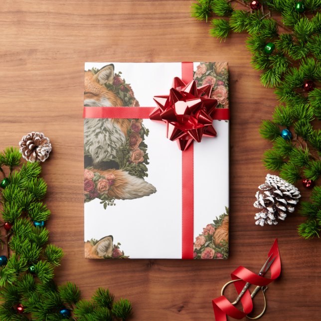 Forest Fox förbroderade. Foxer är bevis på att nat Presentpapper (Julgåva)