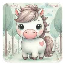 Forest Friend Cute Pony Pastel