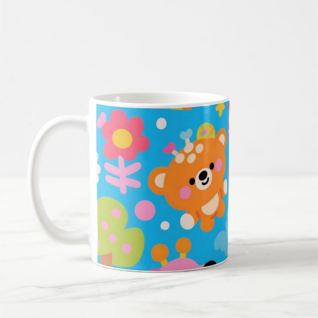 Forest Friend Happy  Mug, 11 oz Kaffemugg (Vänster)