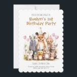 Forest Friends 1:a födelsedag Party Inbjudningar<br><div class="desc">Gå in i en vismisk värld av vackra varelser med våra tematiska inbjudningar till Forest Friends. Det här är ytterligare 100 % originaldesign för Snughamster.</div>