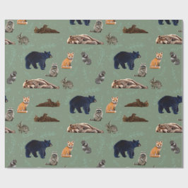 Forest Friends Wild Animals Wrapping Paper Presentpapper