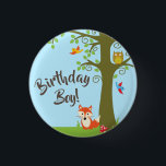 Forest Friends Woodland Cute 1st Birthday Party Knapp<br><div class="desc">Det här berömvärda temat för skogsvänner är perfekt för din lilla födelsedag party! Underbar för ett sött barn som fötts i vår,  eller ett litet barn som djuren i kärlek. Ett första födelsedagsfest tema som passar för ett skogsland äventyr!</div>