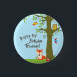 Forest Friends Woodland Cute 1st Birthday Party Knapp<br><div class="desc">Det här berömvärda temat för skogsvänner är perfekt för din lilla födelsedag party! Underbar för ett sött barn som fötts i vår,  eller ett litet barn som djuren i kärlek. Ett första födelsedagsfest tema som passar för ett skogsland äventyr!</div>