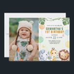 Forest Friends Woodland Kids Photo Birthday Inbjudningar<br><div class="desc">Inbjudan till barnfoto på födelsedagen</div>