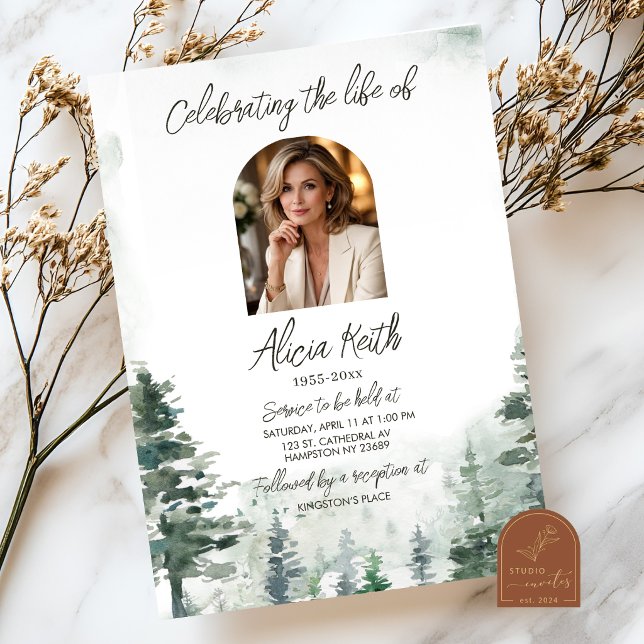 Forest Funeral Invitation Inbjudningar (Skapare uppladdad)