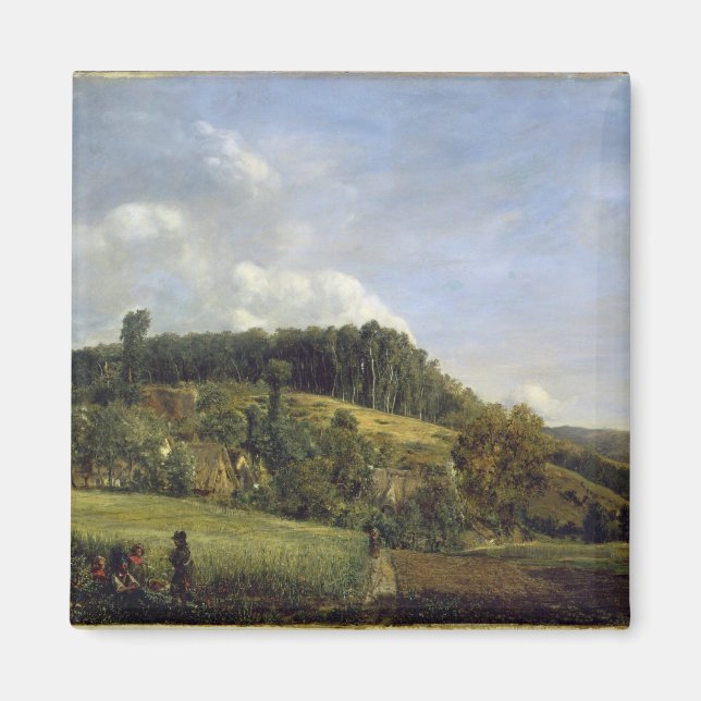 Forest Glade nära en by, 1833 Magnet (Framsidan)