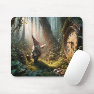 Forest Gnome med gammalt klocka Musmatta