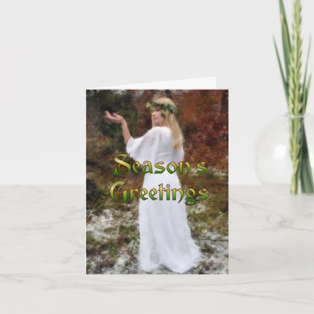 Forest Goddess - Säsongens hälsningar Helgkort (Framsida)