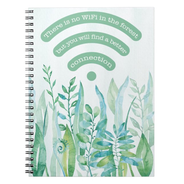 Forest golv - tropiska löv plus citat anteckningsbok (Framsidan)