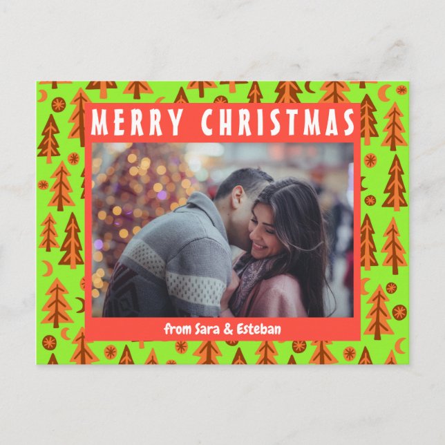 Forest Gräs Träd Stars ANPASSNINGSBAR PHOTO Helgda Vykort (Framsida)