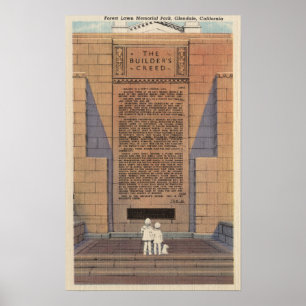 Forest Gräsmatta Memorial Park, byggherren Poster