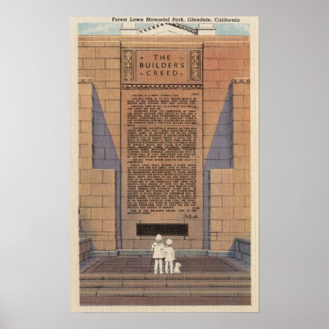 Forest Gräsmatta Memorial Park, byggherren Poster (Framsidan)