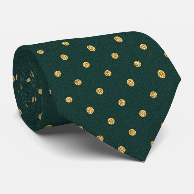 Forest Green & Gold Polka Dot  Slips (Rullad)