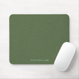 Forest-green linen personalizable typography musmatta