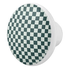 Forest green moss checkerboard pattern knopp
