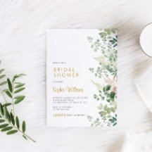 Forest Greenery Inbjudningskort för möhippan