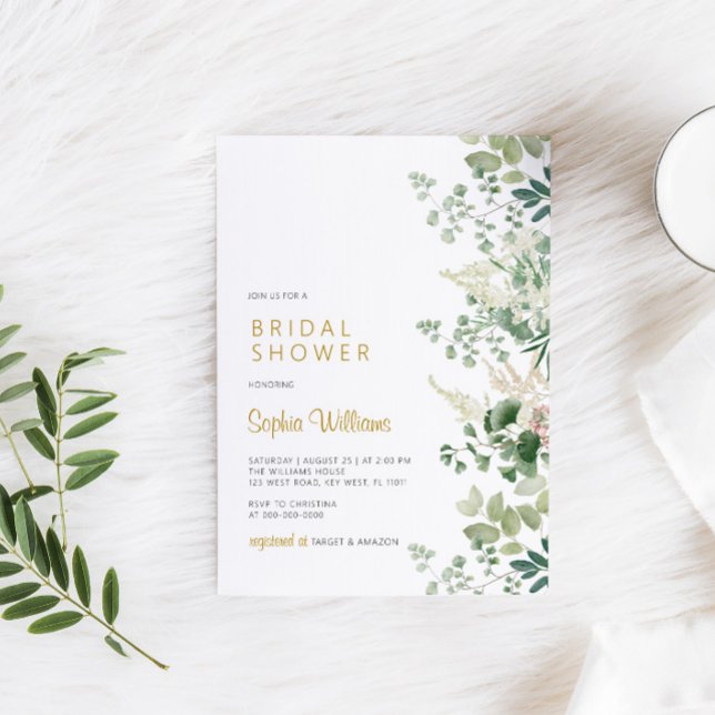 Forest Greenery Inbjudningskort för möhippan (Skapare uppladdad)