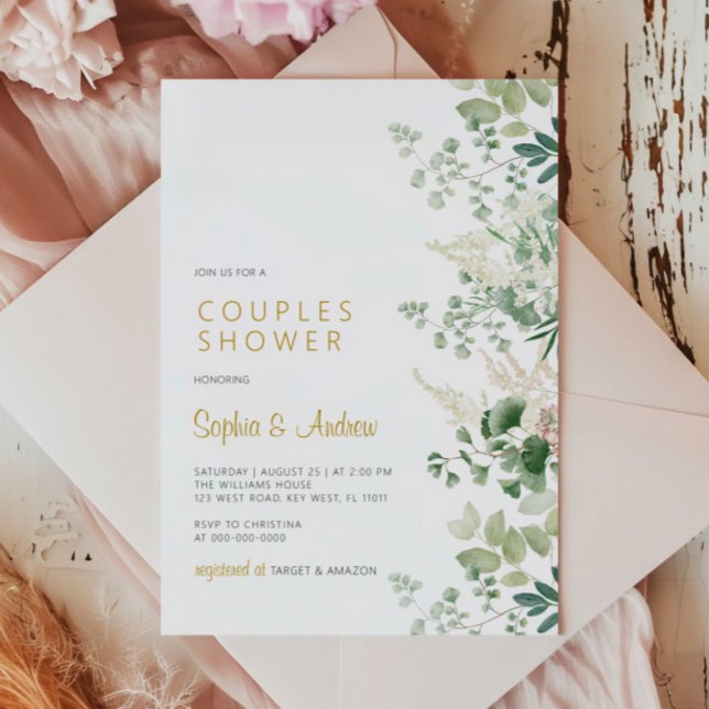 Forest Greenery Par Shower-inbjudan Inbjudningar (Skapare uppladdad)