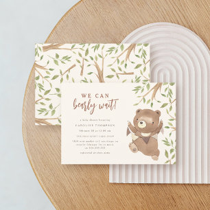 Forest Greenery vi kan bolla Baby Shower Inbjudningar