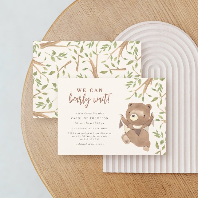 Forest Greenery vi kan bolla Baby Shower Inbjudningar (Skapare uppladdad)