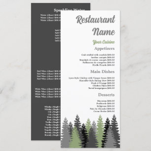 Forest Grey, Restaurang Slimline Meny