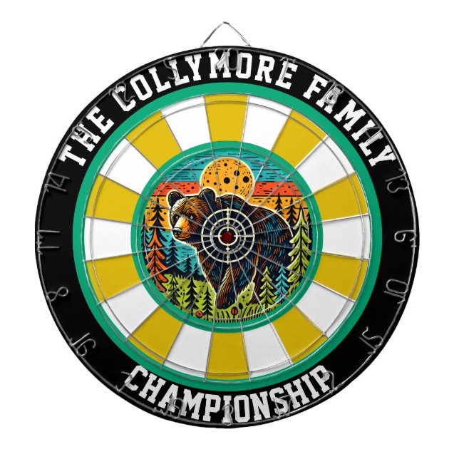 Forest Grizzly Bear med Target Darttavla (Framsidan)