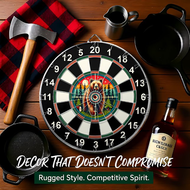 Forest Grizzly med målöverlägg Darttavla (Skapare uppladdad)