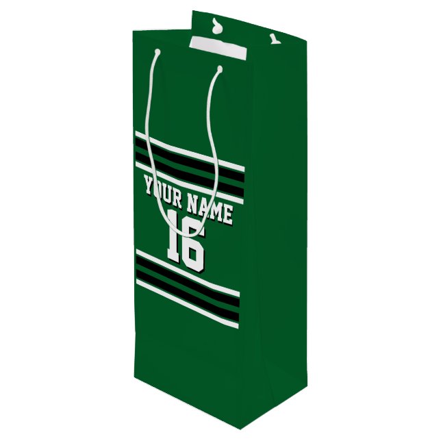 Forest Grönt Black Team Jersey Anpassningsbar Numb (Baksidan Vinklad)